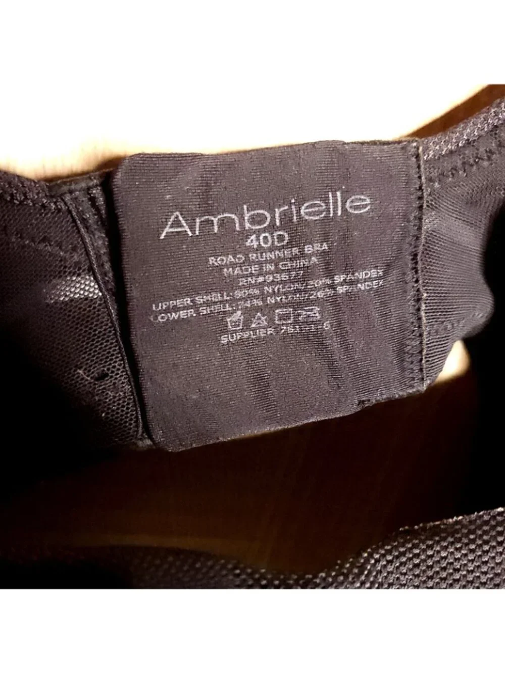 Ambrielle Womens Black Sports Bra Bundle 40D